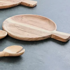 CASA ACACIA CHIC Assiette Avec Manche Naturel* Plats À Servir