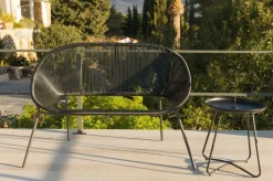 CASA ACAPULCO Banc Lounge Noir* Bancs De Jardin