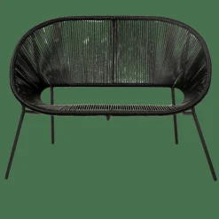 CASA ACAPULCO Banc Lounge Noir* Bancs De Jardin