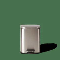 CASA ADELE Poubelle à Pédale 12l Argent* Poubelles De Cuisine|Poubelles