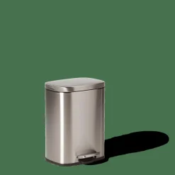 CASA ADELE Poubelle à Pédale 12l Argent* Poubelles De Cuisine|Poubelles