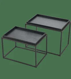 CASA APOLLO Table D'appoint Set De 2 Noir* Tables D'Appoint