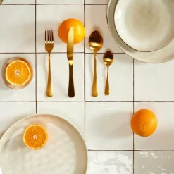CASA AXELLE Couverts 16 Pièces Doré* Ménagères