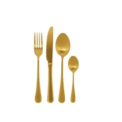 CASA AXELLE Couverts 16 Pièces Doré* Ménagères