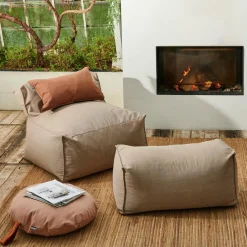 CASA BAGIE Fauteuil Pouf Poire Beige* Fauteuils|Poufs