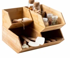 CASA BAMBOO Armoire à Tiroirs 2 Tiroirs Naturel* Accessoires Bureau|Commodes