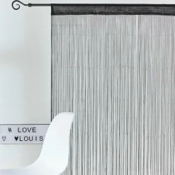 CASA BLACK Rideau à Franges Noir* Halloween|Rideaux