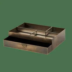 CASA BRASS Organisateur De Bureau Bronze* Boîtes De Rangement|Corbeilles À Courrier