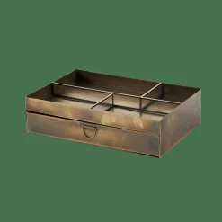 CASA BRASS Organisateur De Bureau Bronze* Boîtes De Rangement|Corbeilles À Courrier