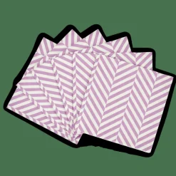 CASA CHEVRON Set De 20 Serviettes Mauve* Serviettes
