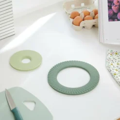 CASA CUISINO Dessous-de-plat Set De 2 2 Couleurs Menthe, Vert Foncé* Dessous-De-Plats