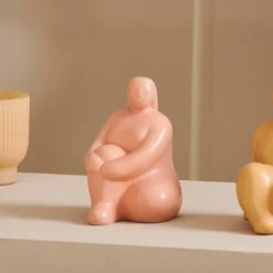 CASA DIVA Déco En Céramique Rose* Figures Déco