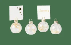 CASA DRY FLOWER Porte-noms Set De 4 Transparent* Porte-Noms