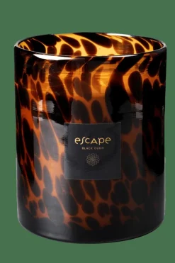 CASA ESCAPE BLACK OUDH Bougie Parfumée Dans Un Verre Noir, Brun, Ocre* Bougies Parfumées|Bougies