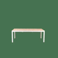 CASA ETHAN Table Extensible Blanc, Naturel* Tables De Jardin