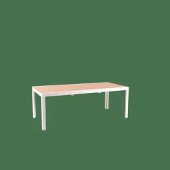 CASA ETHAN Table Extensible Blanc, Naturel* Tables De Jardin