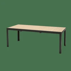 CASA ETHAN Table Extensible Noir, Naturel* Tables De Jardin
