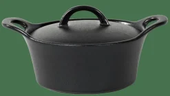 CASA FERO Pot Allant Au Four Avec Couvercle 80 CL Noir* Plats À Four