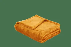 CASA FLANELLA Plaid Jaune Foncé* Plaids