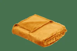 CASA FLANELLA Plaid Jaune Foncé* Plaids