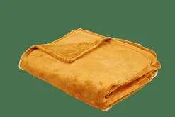 CASA FLANELLA Plaid Jaune Foncé* Plaids