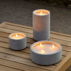 CASA FUEGO Bougie Solaire LED Gris Clair* Bougies Led|Éclairage Extérieur