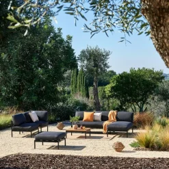 CASA HANNA Lounge Teck Fauteuil Coin Noir* Salon De Jardin