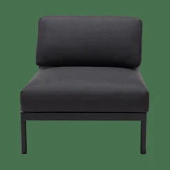 CASA HANNA Lounge Teck Fauteuil Noir* Salon De Jardin