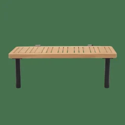 CASA HANNA Lounge Teck Table D'appoint Noir, Naturel* Tables Basses De Jardin|Salon De Jardin