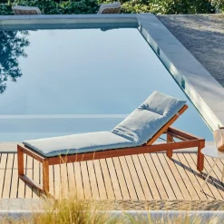 CASA ISLAND ECO Coussin De Jardin Chaise Longue Aqua* Coussins De Jardin