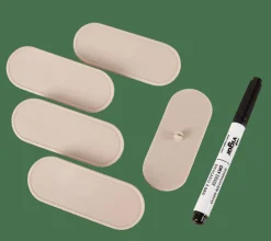 CASA JACQUI Storage étiquettes Et Feutre Pour Caisse Pliante Beige* Accessoires Bureau