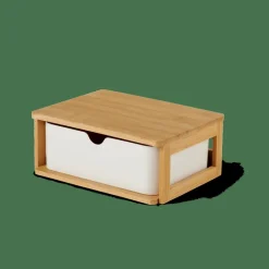 CASA KONDO Organisateur 1 Tiroir Blanc, Naturel* Accessoires Bureau