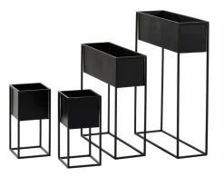 CASA LARGO Pot De Fleurs Noir* Supports Pour Plantes