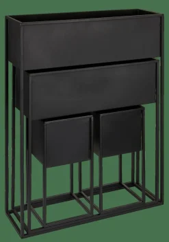 CASA LARGO Pot De Fleurs Noir* Supports Pour Plantes