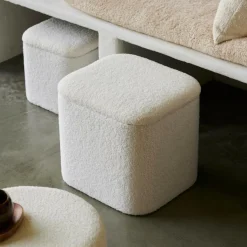 CASA LIAM Pouf Avec Rangement Blanc* Poufs De Rangement