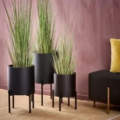 CASA LOUNGE Pot De Jardin Noir* Pots De Fleurs|Supports Pour Plantes