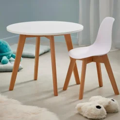 CASA MATHIAS Chaise Pour Enfants Blanc, Naturel*Enfant Kids|Meubles Pour Enfants