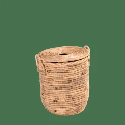 CASA MILEY Panier à Linge Avec Couvercle Et Poignées Naturel* Paniers À Linge