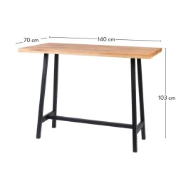 CASA OAK SPLIT Table De Bar Naturel* Tables Hautes