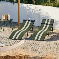 CASA SILVES Chaise Longue Kaki* Chaises Longues