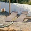 CASA SILVES Chaise Longue Set De 2 Sable* Chaises Longues