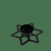CASA STAR Support Bougie Chauffe-plat Noir* Porte-Bougies
