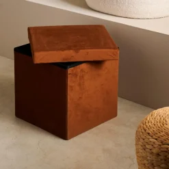 CASA STOR Pouf Pliable Avec Rangement Caramel* Kids|Poufs De Rangement