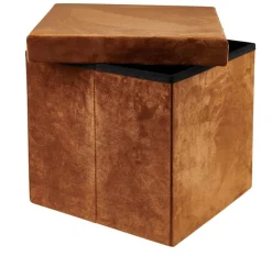 CASA STOR Pouf Pliable Avec Rangement Caramel* Kids|Poufs De Rangement