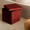 CASA STOR Pouf Pliable Avec Rangement Bordeaux* Kids|Poufs De Rangement