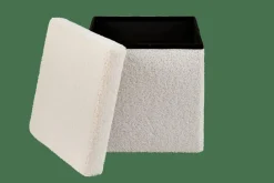 CASA STOR Pouf Pliable Avec Rangement Blanc* Kids|Poufs De Rangement