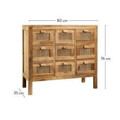 CASA TECK Meuble De Pharmacie Naturel* Commodes