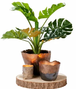 CASA TWIST Bougies Torsadées Set De 4 Orange* Bougies