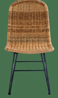 CASA VIENNA Chaise Noir, Naturel* Chaises De Salle À Manger|Chaises De Jardin