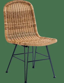 CASA VIENNA Chaise Noir, Naturel* Chaises De Salle À Manger|Chaises De Jardin